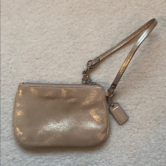 Coach Gold Shimmery Wristlet - Picture 2 of 3